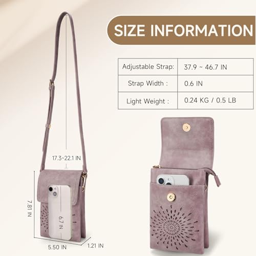 Image of APHISON Small Crossbody Bags for Women Trendy, Leather Phone Wallet Purses Handbags Card Slots with Adjustable Strap