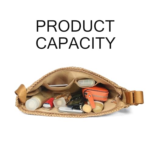 Straw Crossbody Bag for Women 2025 Summer Woven Beach Purse Fashion Handmade Crochet Shoulder Bag3