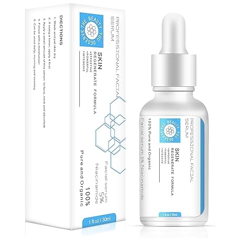 Niacinamide Serum for Face - Moisturizing with 5% Niacinamide, Hyaluronic Acid, and Peppermint - Reduce Dry Skin/Aging/Dark Spot/Fine Lines/wrinkles - Suitable for Sensitive Skin - 1oz Cover