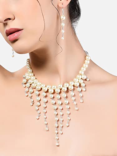 Contemporary V-Shape Necklace & Earring Set for Women