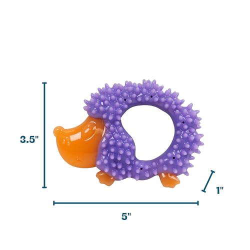 Image of Outward Hound Petstages Cutie Chewies Hedgehog Dog Chew Toy - Soft and Durable Chew Toy for Puppies, Supports Teething and Gentle Chewing Play | Soft yet durable hedgehog chew toy for teething, chewing and interactive play.