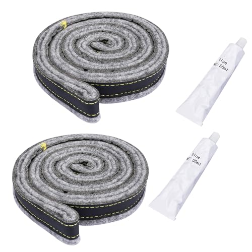 Showingo DC97-07618A Dryer Drum Felt Seal Compatible with Samsung AP4453798 PD00025731 PS4218879 3998155 Replaces DV42H5200EW DV42H5000EW DV45K6500EV DV48H7400EW(2 Packs) (2 Packs)
