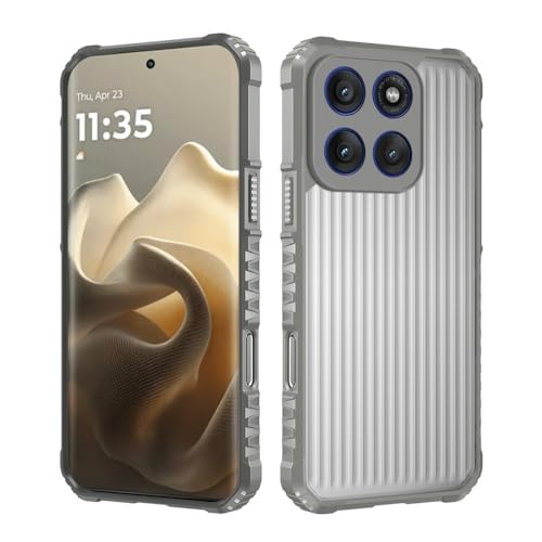 Coque Motorola Edge 60 Pro silicone antichoc grise housse de protection rigide