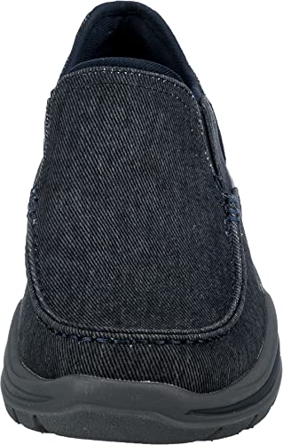 Image of Skechers Men's Arch Fit Motley Rolens Sneaker, Navy Canvas, 7.5 US