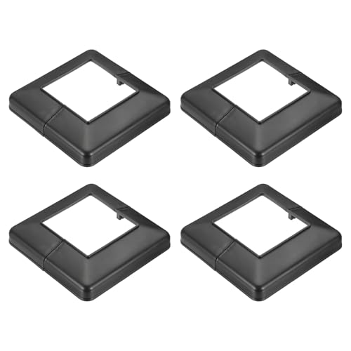 Manchon de poteau vinyle noir 3.9 pouces pour habillage et base de colonne bois