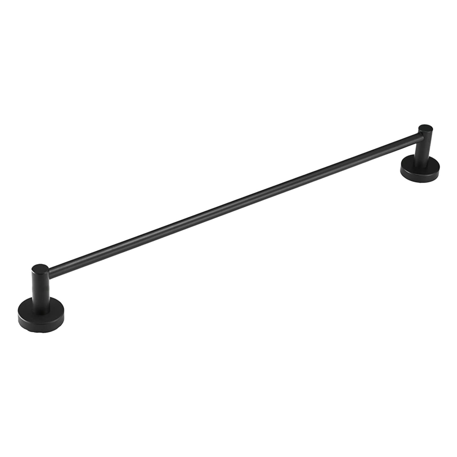 LMYSXAOZ Matte Black Towel Bar Rails, Wall Mounted Holder, Stainless Steel Polished Finish Bar, 40cm -70cm Single Rod Rail, (Size : 80cm)