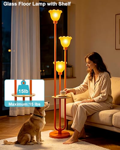Image of Lightdot Globe Floor Lamp with LED Bulbs Included, Dimmable Floor Lamps,Unique Modern Standing Tall Lamp for Bedroom Living Room /Sofa Beside /Corner Decor-Gold