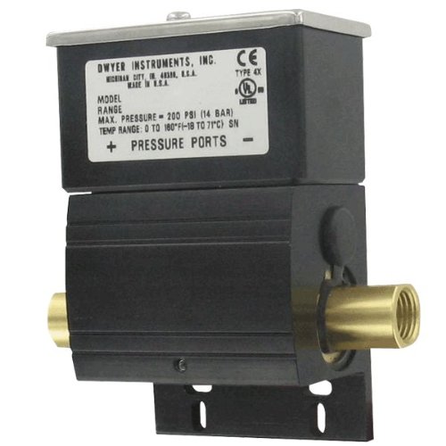 Dwyer® Wet/Wet Differential Pressure Transmitter, DXW-11-153-3, NEMA 4X, 1/4" NPT, 25-50 psi