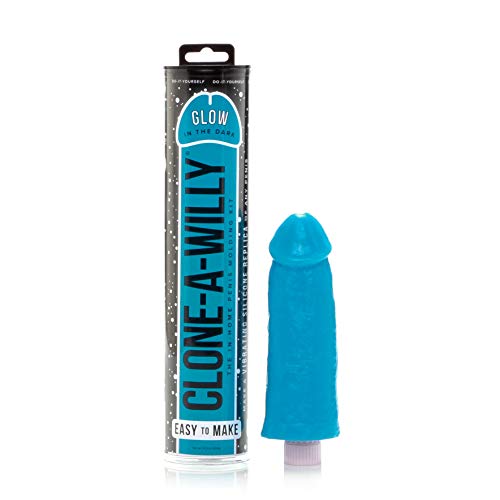 Clone-A-Willy Silicone Penis Casting Kit For Unisex - Glow In the Dark Blue
