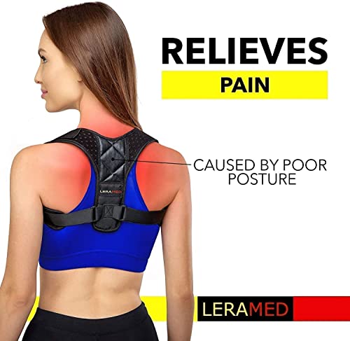 Leramed [New 2023] Posture Corrector For Men And Women - Adjustable Upper Back Brace For Clavicle Support And Providing Pain Relief From Neck,Back And Shoulder #TOP1