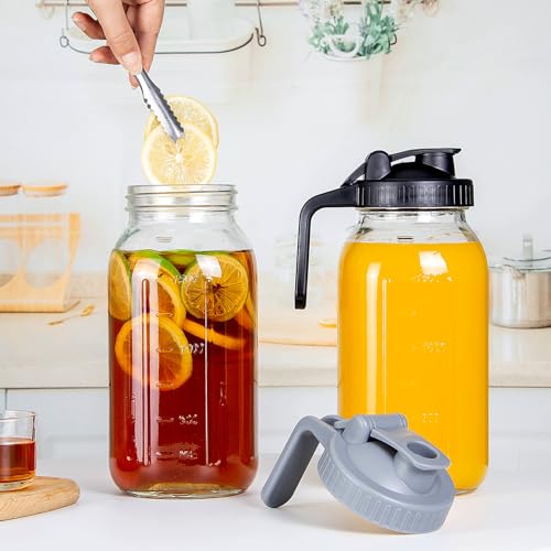 YEBODA 64oz Glass Pitcher with Lid 2 Pack - Use Code 9B4RXKLV - Image 2