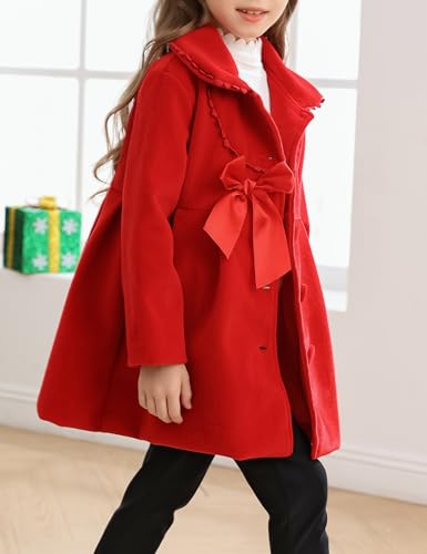 2-7T Toddler Girls Trench Coat Windbreaker Winter Warm Jacket Overcoat Cloak2