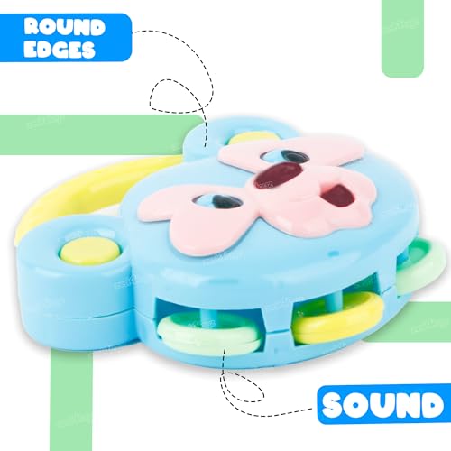 Image of Zest 4 Toyz Baby Rattle Toy Set 6 Piece BPA Free Non Toxic Colorful Rattles with Sound and Round Edges for Early Learning Development Play Gift Set for Kids