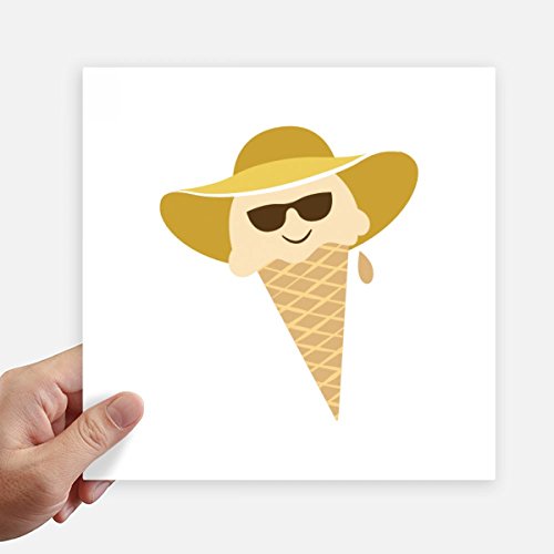 Decal de helado con sombrero pegatinas de vinilo de 20cm para paredes de dormitorios 2