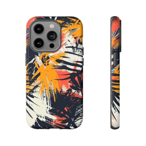Coque iPhone 14 Pro orange mate pour le bureau et sorties