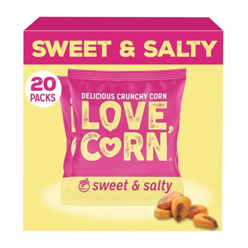 25% coupon - ★Love Corn Sweet & Salty Crunchy Corn, 20 snack pouches
