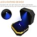 GBYAN Ring Box with LED Light Jewelry Display Gift Box for Proposal,Engagement, Wedding (black)