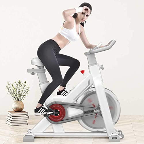Image of Exercise Bike Belt Drive Indoor Cycling Bike Adjustable Stationary Bicycle Home Gym Bike for Workout Bikes Comfy Seat Cushion