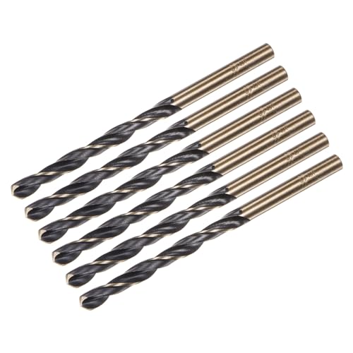 sourcing map 6pcs Jobber Drill Bits 5mm (0.197") Black Nitride & Gold Titanium Coated M2 High Speed Steel (HSS) Twist Drill Bits for Stainless Steel Aluminum Alloy Metal 1 sourcing map 6pcs Jobber Drill Bits 5mm (0.197") Black Nitride & Gold Titanium Coated M2 High Speed Steel (HSS) Twist Drill Bits for Stainless Steel Aluminum Alloy Metal