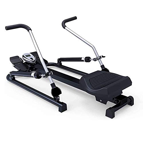 Máquinas de remo para fitness en casa, máquina de remo de resistencia con computadora de entrenamiento y 6 niveles de resistencia ajustables