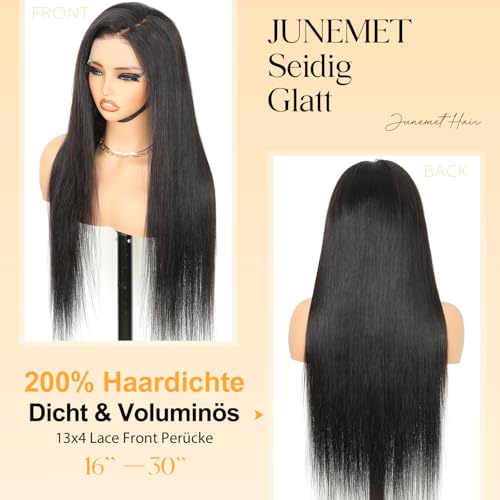 Junemet-22-Zoll-Perucke-Echthaar-200-Dichte-HD-Lace-Human-Hair-Wig-Straight-Perucke-Damen-Echthaar-13x4-Glueless-Human-Hair-for-Women-Brazilian-Lace-front-Wig-Pre-Plucked-Naturliche-Farbe-56cm | Dealmeister.io Alt tag für bilder post titel