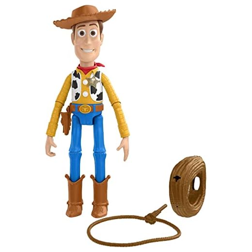 Pixar Story Toys, Launching Lasso Woody Action Figure, Collectible Gifts for Kids