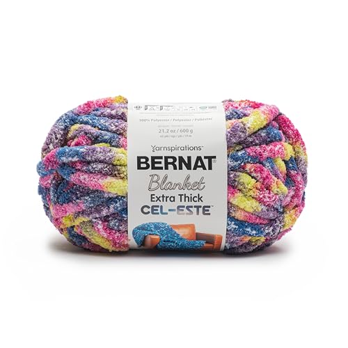 Image of Bernat Blanket Extra Thick Cel-Este Galactic Yarn - 1 Pack of 21.12oz /598.74g - 100% Polyester - #7 Jumbo - 72 Yards - Chunky Yarn for Hand Knitting, Crocheting, Crafts & Amigurumi