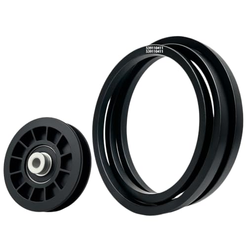 Upgraded 539110311 Idler Pulley &amp; 539110411 Belt for Husqvarna &amp; Poulan Pro