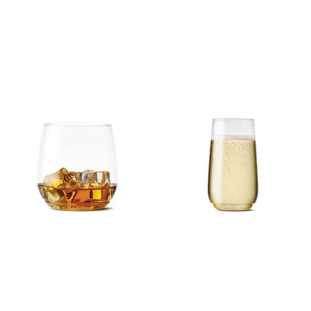 TOSSWARE POP 12oz Vino Jr Set of 48 and 6oz Flute Jr SET OF 48 Premium Quality Recyclable