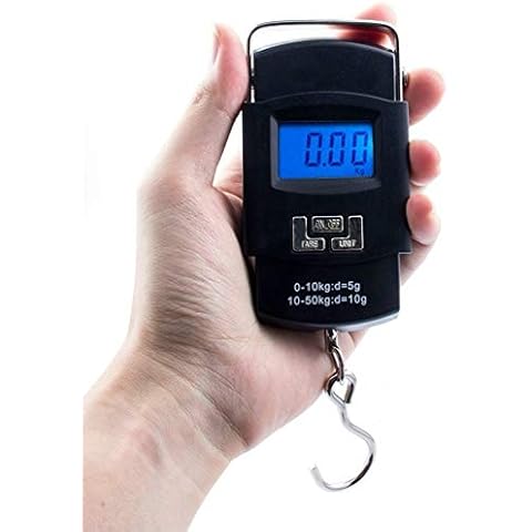 Ruixf Digital Fishing Electronic Weighing Scales,Portable Luggage Scales Fish Hook Scale with LCD Display, TARE, Unit Conversion, Weight Measurement for Home, 50kg/110lb Cover