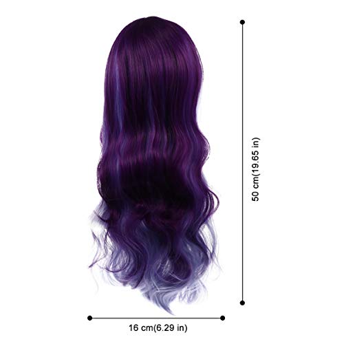 PIXNOR Longo Cacheado GÃ³tico Lolita Harajuku Anime Cosplay Traje de Natal Peruca Multicolor Cabelo