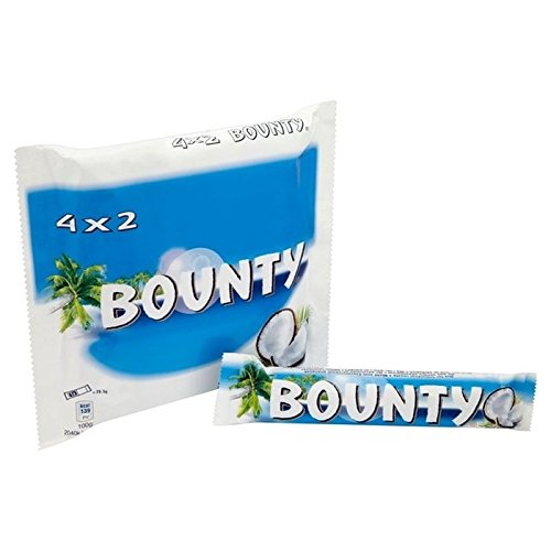 Bounty Milk Chocolate 4 x 57g - Pack of 2