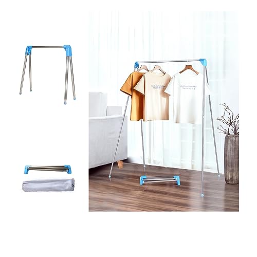ONCALL Portable Travel Garment Rack,Collapsible Garment Rack,Foldable Lightweight Clothes Rack for Holiday, Camping, Hotel, Laundry, Indoor Dance, Outdoor (Upgrated)