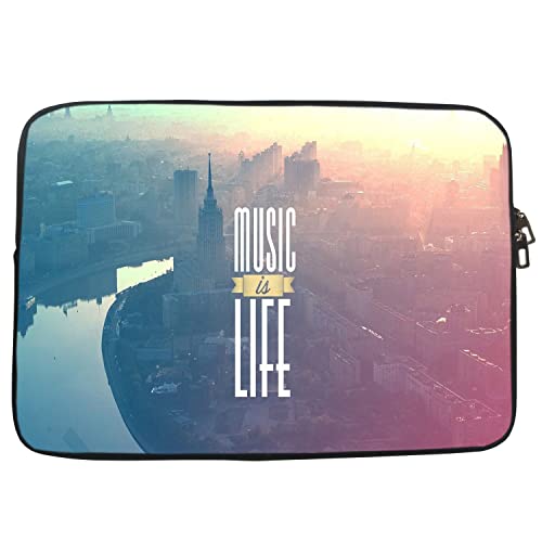 Image of TheSkinMantra Chain Laptop Sleeve Bag Compatible with Laptop /Macbooks /Chrombook /Notebook /Zbook (13.3 Inch (Chain), Music is Life)