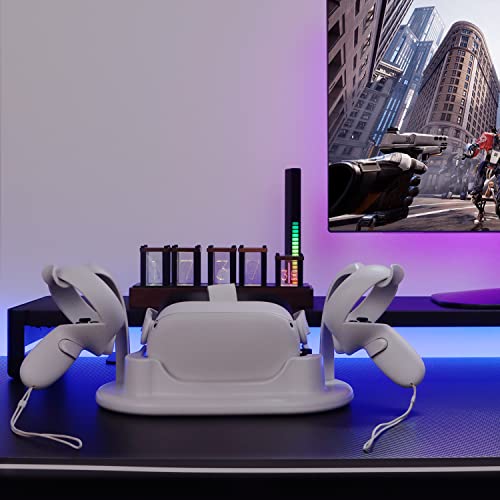 AMVR-Ladestation für Quest 2,Ladestation und Ladeanschluss für Quest 2,Schnellladung,mit magnetischem USB-C-Ladekabel (Weiß) - Image 5