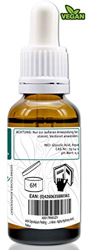 AHA Glycolsäure Peeling I Fruchtsäurepeeling 5-70% I pH 0,1 I 30ml I Professionelles chemisches Gesichtspeeling bei… - Image 8