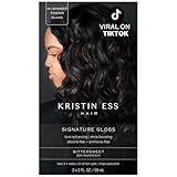 Kristin Ess Hair Gloss in Bittersweet Dark Brunette - 4 Wk Semi Permanent Hair Dye Glaze - Color Depositing Conditioner & Brassy Toner for Vibrant Color, Shine + Gloss - Vegan, Silicone & Ammonia Free