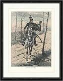  Stampa artistica Polacco Husar W. Kossak Cavallo equitatore militare colorato Faksimile_E 18428