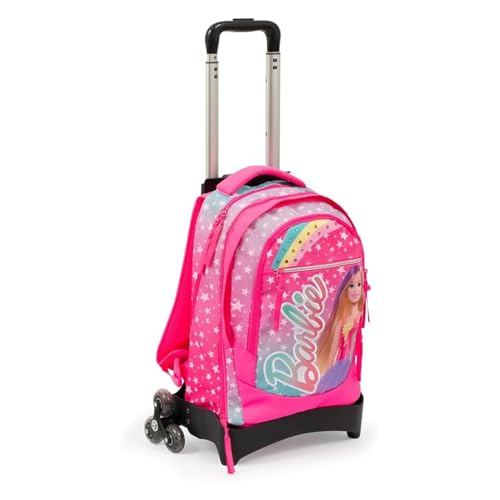 Giochi Preziosi Barbie - Zaino Trolley 3 Ruote Est Con Sistema Smart Click Schienale Confort Back, Spallacci Imbottiti,Tasca Frontale E Interna Dim. 31 X 43 X 17 (+9) Cm Capacità 35 lt