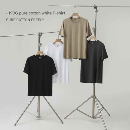 Men Plain Short Sleeves Shirt Soft Cotton Crewneck Tees Casual Baggy Loose Tops Summer Basic All-Match Tshirts3