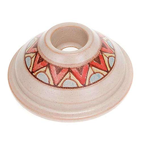 Holyart Small Ceramic Candle-Holder, BeigeHeight: 5 cm|Base Diameter: 11 cmBeige