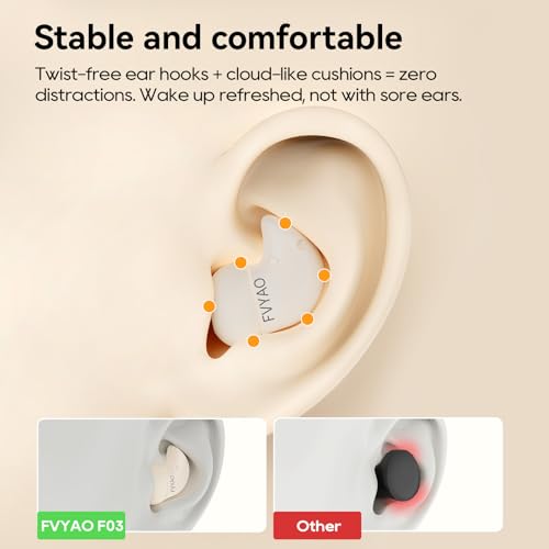 Image of Sleep Earbuds for Side Sleepers, Ear Buds Sleeping, Sleep Bluetooth Headphones, Mini Invisible Buds Comfort Fit for Sleeping, Wireless Bluetooth 5.4, 42H Playtime, Hidden Earbuds for Small Ears