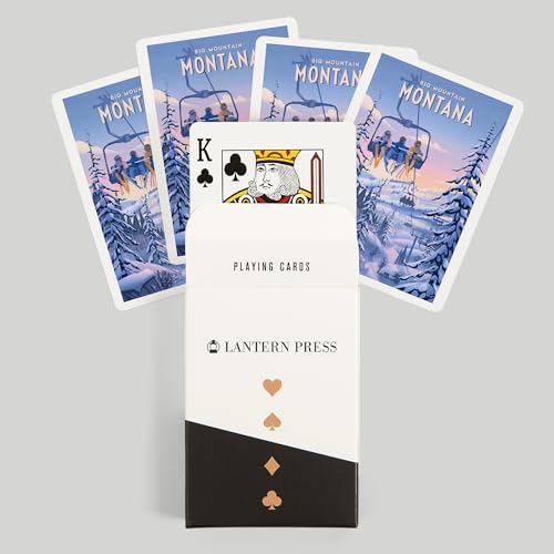 Baraja de 52 cartas tamaño póker Big Mountain Montana miniatura 6
