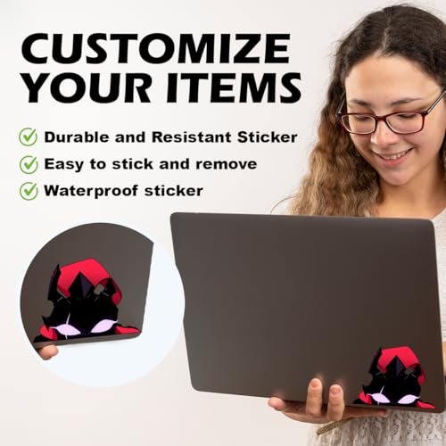Image of Solo Leveling Peeker Anime Manga Decal Water Resistant Sticker Indoor Use Ideal for Laptop Window (Chibi Bloodshade)