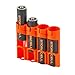 Storacell SL18650ORG by Powerpax SlimLine 18650 Battery Caddy, Orange, Holds 4 Batteries (Not Included)