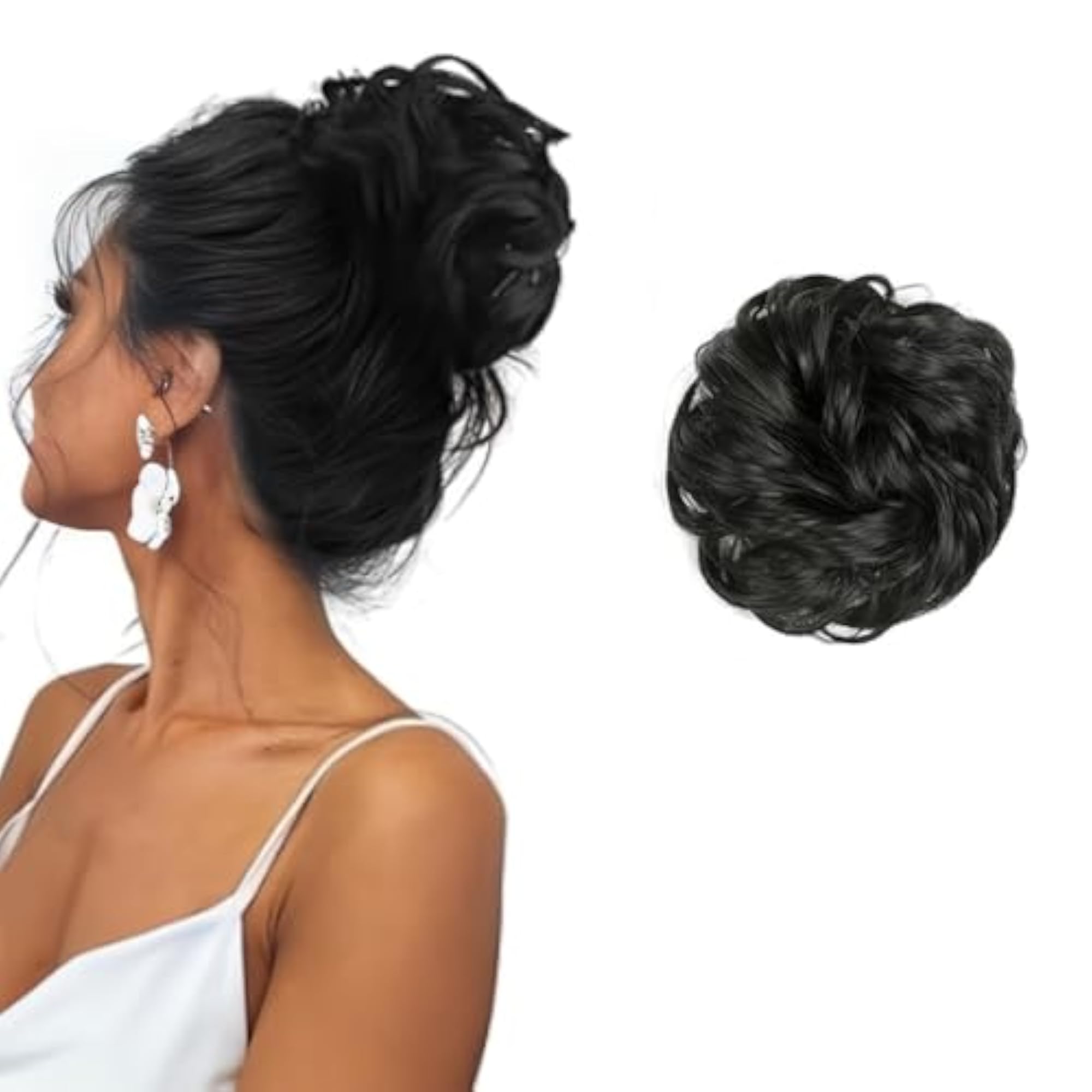 Natural Black Rafall Juda Bun Hair Extension for Women