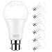 Ampoules LED B22, Globe led A60 15W(150W Équivalent Ampoule), Blanc froid 6000K, Angle du faisceau 360°, Pack de 6 By Pursnic