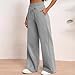 Womens Sweatpants Casual Wide Leg Baggy Y2K Pants High Waisted Drawstring Palazzo Joggers Fashion Outfits Clothes with Pockets 2025 Trousers Athletic Straight Flared Joggers with Pockets Grey