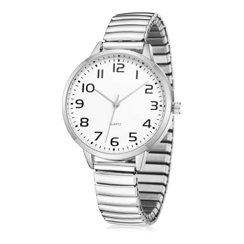 IBSO Women Easy Reader Analog Watch with Elastic Strap Ladies Quartz Stretch Band Watches (0052-B) Cover