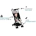The Clutch Stroller by Delta Children - Lightweight Compact Folding Stroller - Fits Airplane Overhead Storage - Black